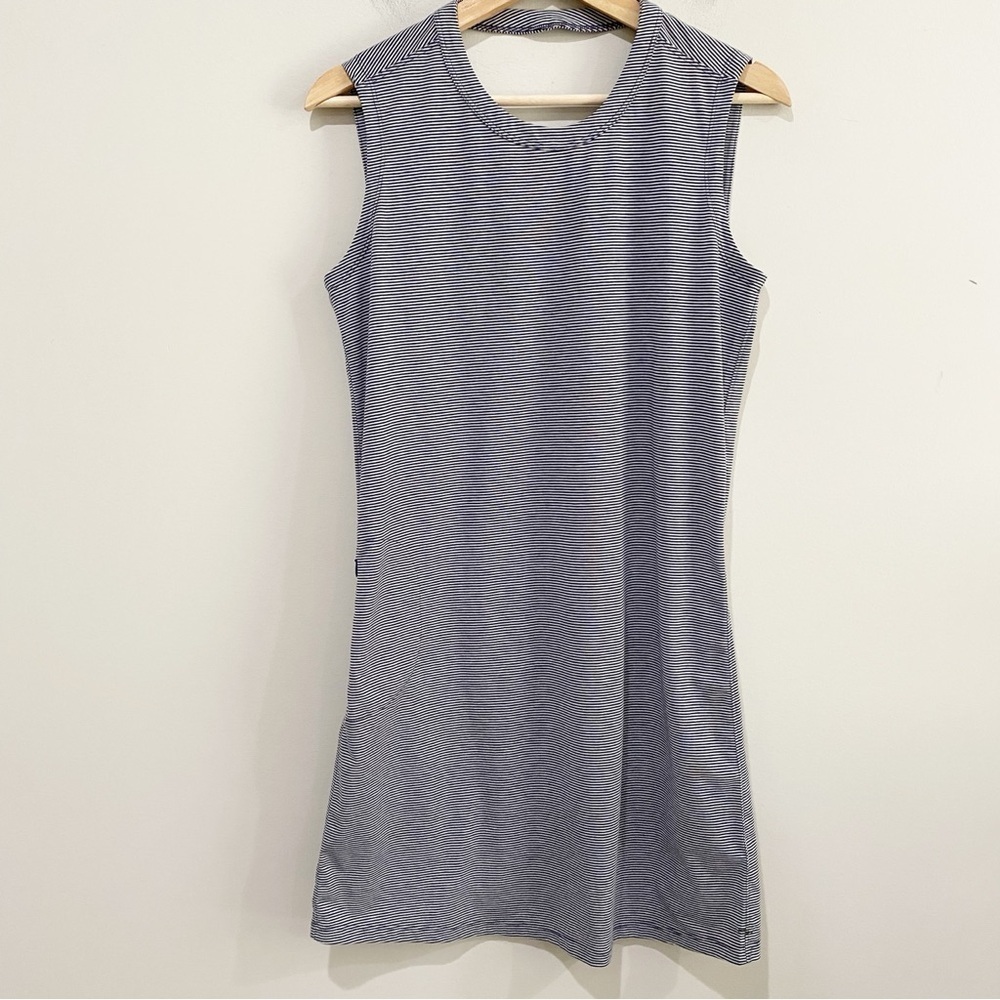 TOAD&CO Swifty Breathe Striped Dress Blue White Beachy Coastal Preppy Size Small